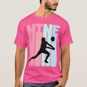 T-shirt 9E Joueuse De Volley-ball Anniversaire 9 Ans