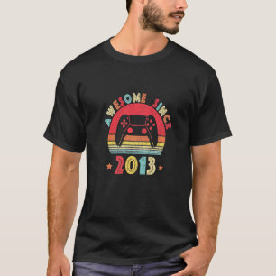 T-shirt 9ème anniversaire vintage Awesome depuis 2013 Retr
