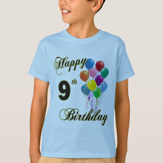 T-shirt 9èmes cadeaux d'anniversaire et habillement (Devant)