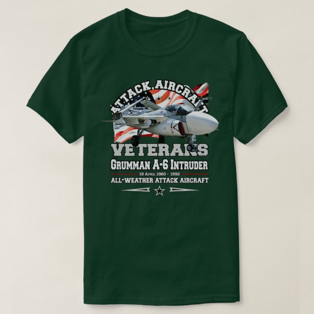 T-shirt A6 Avion d'attaque contre les intempéries (Design devant)