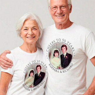 T-shirt À 50 ans de mariage - Photo personnalisée