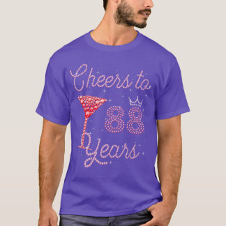 T-shirt À 88 Ans 88e Anniversaire 88 Ans Joyeux Anniversai