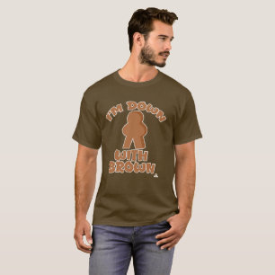 T-shirt À bas le choix de pièce de jeu amusant marron