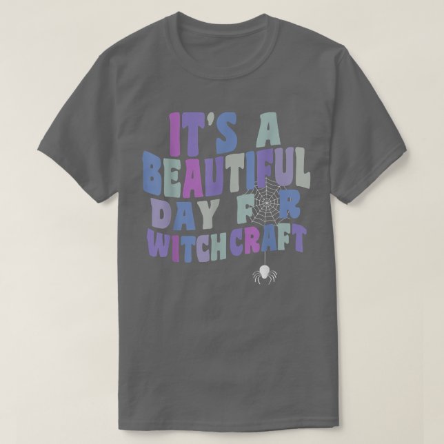 T-shirt A Beautiful Day For Witchcraft Retro Witch Ac (Design devant)
