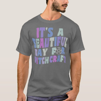 T-shirt A Beautiful Day For Witchcraft Retro Witch Ac