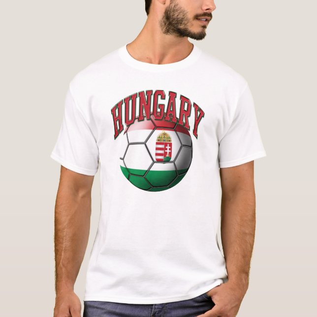 T-shirt à bille de football en Hongrie (Devant)