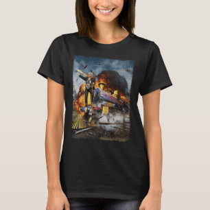 T-shirt À Bord Du Trump Train Drôle Donald Trump 2024 Ele