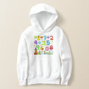 T-shirt à capuche avec des chiffres et des équatio