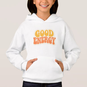 T-shirt à capuche avec texte ondulé rétro GOOD ENE