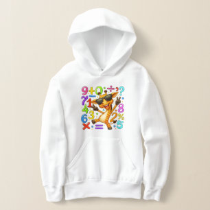 T-shirt à capuche Cute Maths Fox Numbers pour enfa