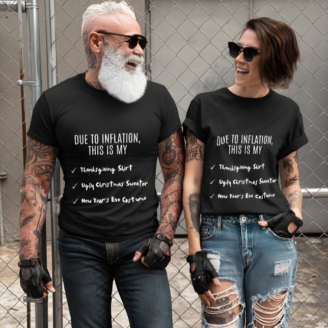 T-shirt A cause de l'inflation, voici mon pull, mon costum (Créateur téléchargé)