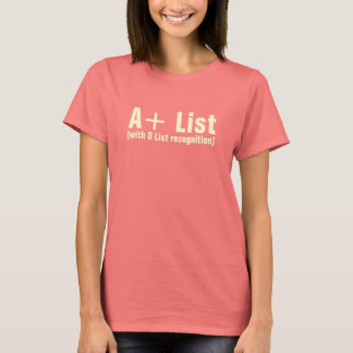 T-shirt à col pour dames A+ Liste