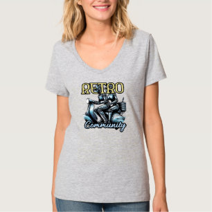 T-shirt à col V de base pour femmes