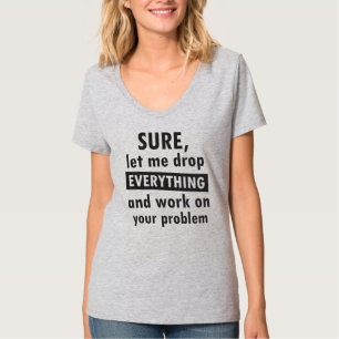 T-shirt à col V de base pour femmes
