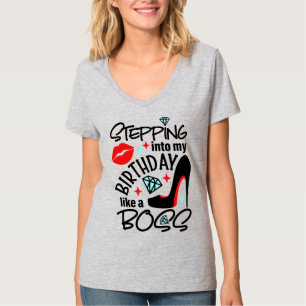 T-shirt à col V de base pour femmes