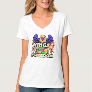 T-shirt à col V de base pour femmes