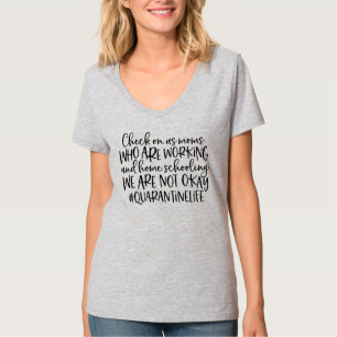 T-shirt à col V de base pour femmes