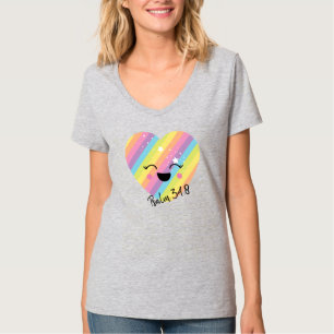 T-shirt à col V de base pour femmes