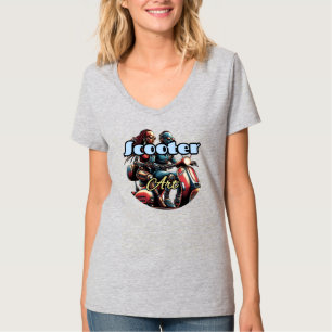 T-shirt à col V de base pour femmes