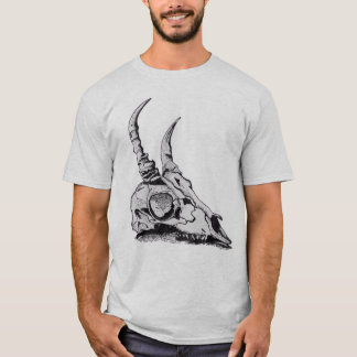 T-shirt à cornes du crâne des hommes de