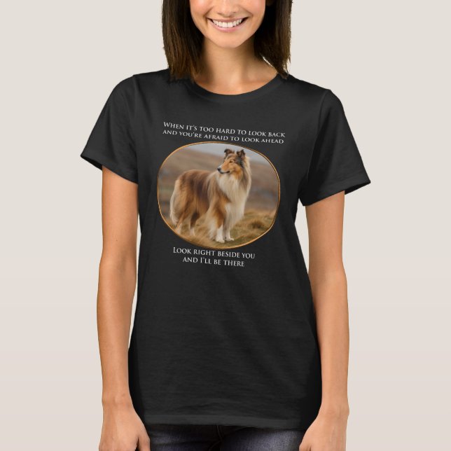 T-shirt À Côté De Vous Collie (Devant)
