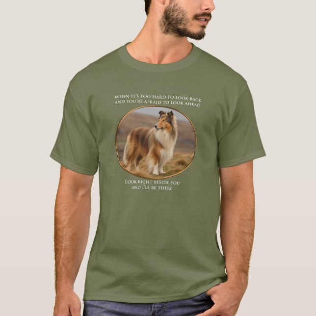 T-shirt À Côté De Vous Collie (Devant)