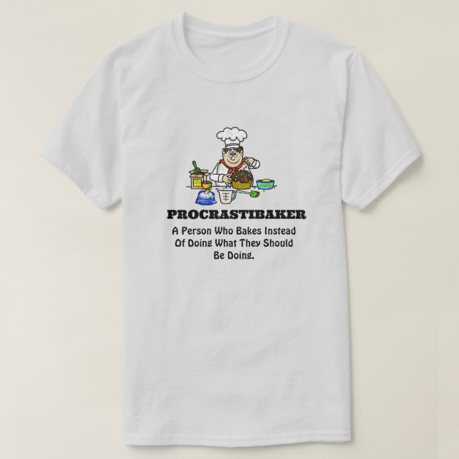T-Shirt À Cuisson Procrastibaker (Design devant)