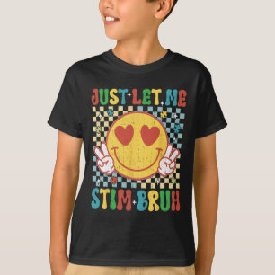 T-shirt à damiers Laisse-Moi Stim Bruh Sensibilisation sur
