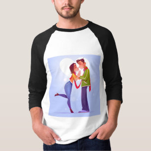 T-shirt à demi-valentin
