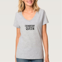 T-shirt à encolure en V de style drôle pour Thanks