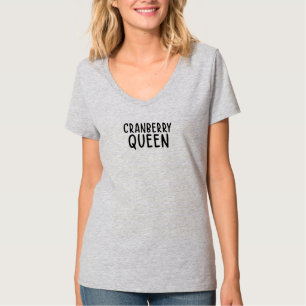T-shirt à encolure en V de style drôle pour Thanks