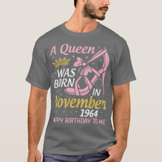 T-shirt A Est Né En Novembre 1964 Joyeux Anniversaire Pour