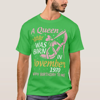 T-shirt A Est Né En Novembre 1970 Joyeux Anniversaire Pour