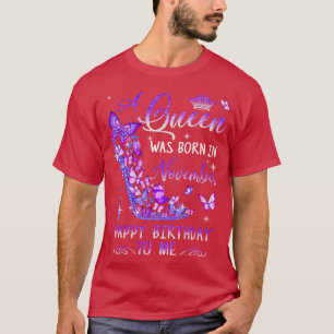 T-shirt A Été Née En Novembre Filles Anniversaires Filles 