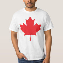 T-SHIRT À FEUILLES MAPLES CANADIENNES