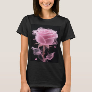 T-shirt à fleurs rose pour filles