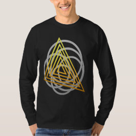 T-shirt à fusion géométrique argent et or | Ab mod