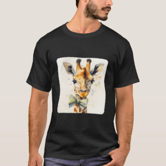 T-shirt A Giraffe With A Bow Tie Fashion Fashionable Anima
