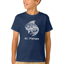 A.I. Fishies [Texte modifiable] Chemise blanche