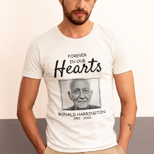 T-shirt À jamais dans nos cœurs Service de mémorial phot