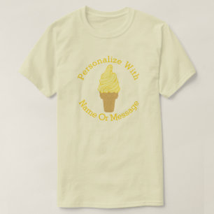 T-shirt à la crème glacée jaune PERSONNALISÉ