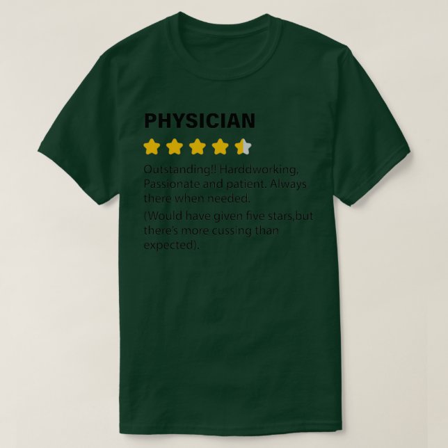 T-shirt à la définition humoristique du PHYSICIENPHYSICIEN (Design devant)