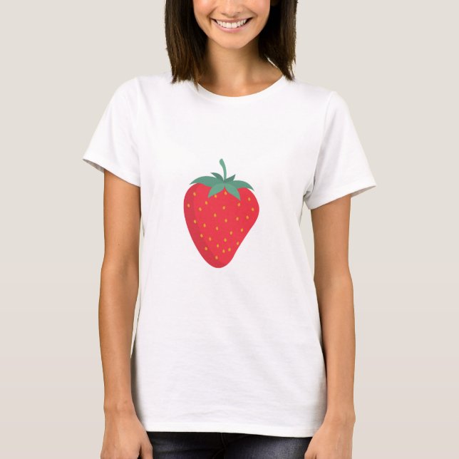 T-shirt à la fraise fine (Devant)