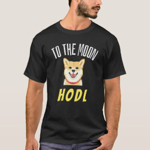 T-shirt À La Lune Hodl Shiba Inu Coin Doge Cryptocurrc