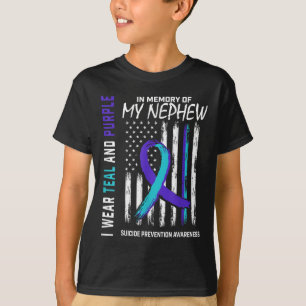 T-shirt À la mémoire de mon neveu, sensibilisation à la pr