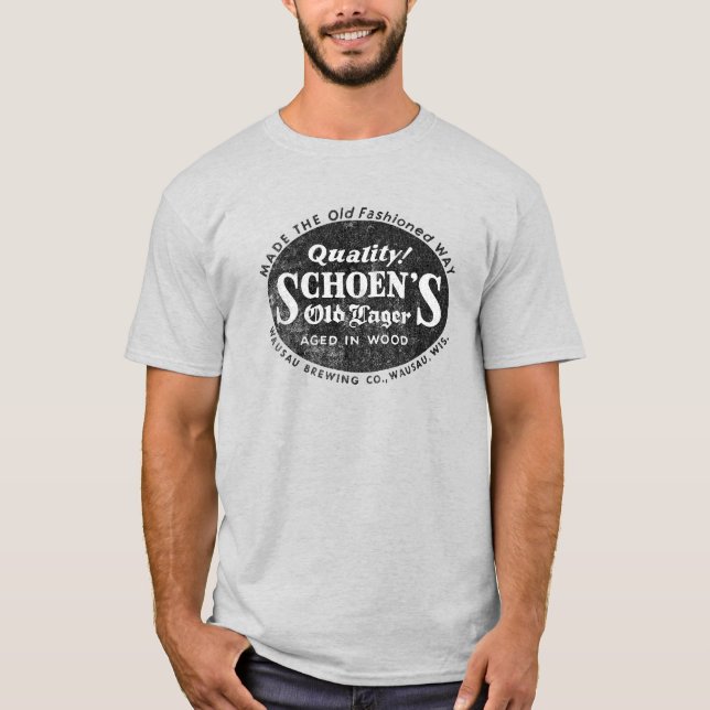 T-shirt à la mode rétro du vieil aspirateur Schoen (Devant)