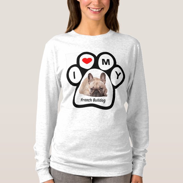 T-Shirt à la patte de chien rousse (Devant)