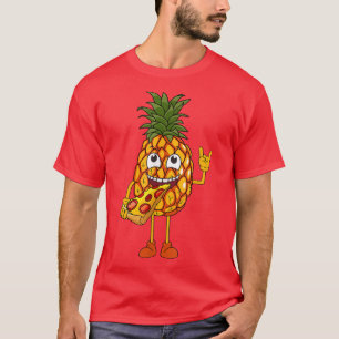 T-shirt à la pizza mangeant de l'ananas drôle