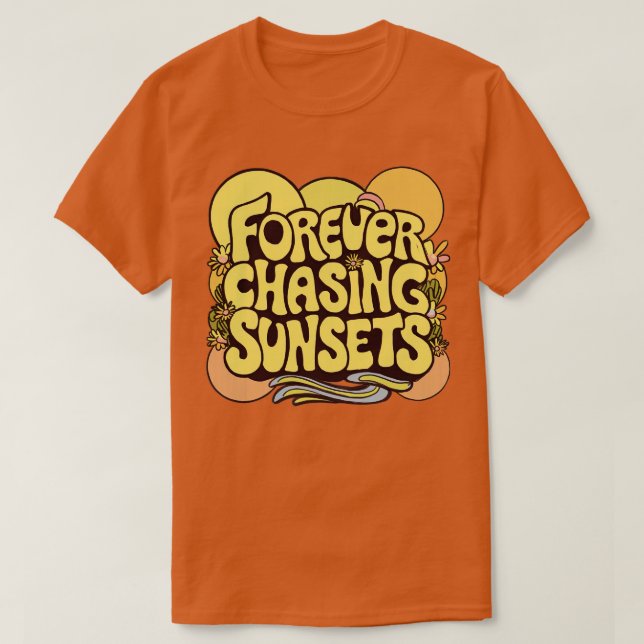 T-shirt à la recherche de couchers de soleil 1 (Design devant)