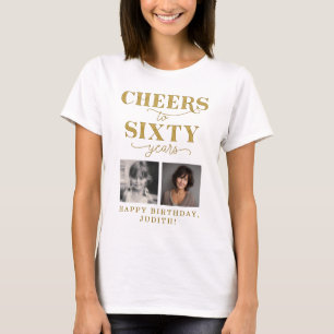 T-shirt À la santé de 60 Ans 2 Photo 60e Anniversaire